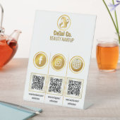 QRコー数々のドのビジネスサイン – ソーシャルメディアディスプレイ 台座サイン (インサイチュ)