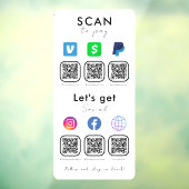 QRコー数々のドは白を支払うために米国スキャンと接続 ウィンドウサイン (シート3)