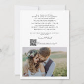 QRコー祝ド(米国2写真結婚) 案内状 (裏面)