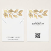 QRコー素朴ドネックレス表示カード (正面&裏面)