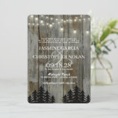 QRコー素朴ド付きブラックフォレ結婚スト 招待状 (スタンド正面)