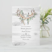 QRコー素朴ドRSVPボヘミアン結婚ズ 招待状 (スタンド正面)