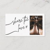 QRコー結婚ドとの写真の共有 エンクロージャーカード (裏面)