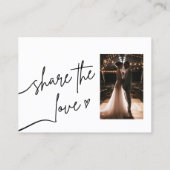 QRコー結婚ドとの写真の共有 名刺 (裏面)