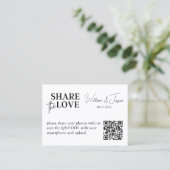 QRコー結婚ドとの写真の共有 名刺 (スタンド正面)