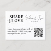 QRコー結婚ドとの写真の共有 名刺 (正面)