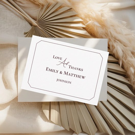 QRコー結婚ドを使用したミニマルサンキューカード