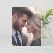 QRコー結婚ド付き写真カード (スタンド正面)