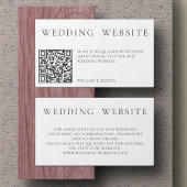 QRコー結婚ドRSVPを使用したミニマルのウェブサイト エンクロージャーカード