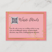 QRコー結婚ドRSVPギフト詳細Webサイト エンクロージャーカード (正面)