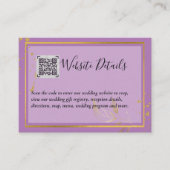 QRコー結婚ドRSVPギフト詳細Webサイト エンクロージャーカード (正面)