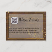 QRコー結婚ドRSVPギフト詳細Webサイト エンクロージャーカード (正面)