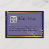 QRコー結婚ドRSVPギフト詳細Webサイト エンクロージャーカード (正面)