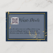 QRコー結婚ドRSVPギフト詳細Webサイト エンクロージャーカード (正面)