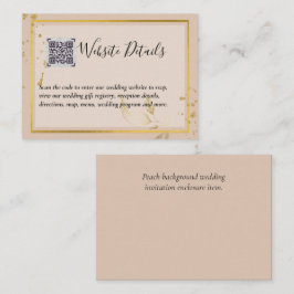 QRコー結婚ドRSVPギフト詳細Webサイト エンクロージャーカード