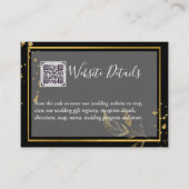 QRコー結婚ドRSVPギフト詳細Webサイト エンクロージャーカード (正面)