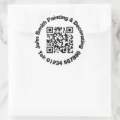 QRコー絵画ド付き飾のsとsのデコレータ ラウンドシール (バッグ)