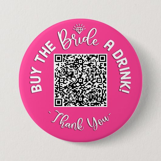 QRコー買ドリンクバチェロレッテ 缶バッジ (正面)