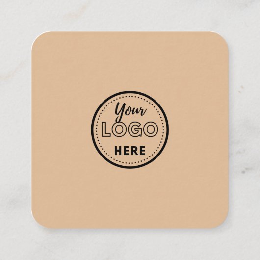 Qrコー離れドのソーシャルメディアロゴのレビューを受け付け素朴る スクエア名刺 (裏面)