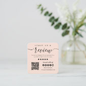 Qrコー離れドのソーシャルメディアロゴの確認 スクエア名刺 (スタンド正面)