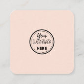 Qrコー離れドのソーシャルメディアロゴの確認 スクエア名刺 (裏面)