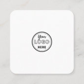 QRコー離れドのホワイトインスタグラムのハッシュタグのレビュー スクエア名刺 (裏面)