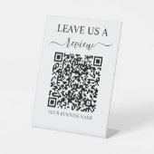 QRコー離れドショップビジネスデコールのレビュースキャン 台座サイン (正面)