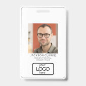 QRコー頭が切れるド連絡・ビジネスID バッジ (正面)