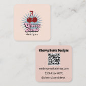 QRコー高品質ド付き名刺 スクエア名刺 (正面/裏面)