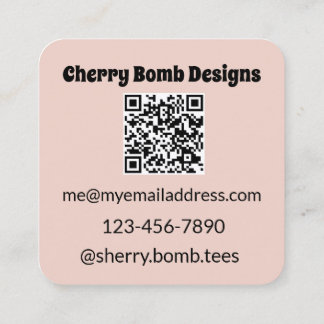 QRコー高品質ド付き名刺 スクエア名刺