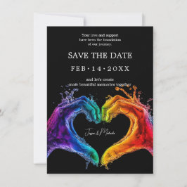 🌈 QRコ❤️ードを使用したプライドのLGBTQハート結婚 セーブザデート
