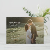 QRシンプルコードスクリプトフォトウェディング日付の保存 案内状 (スタンド正面)