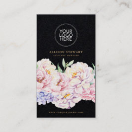 QRシンプルコード付きエレガントフローラ名刺 名刺