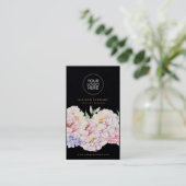 QRシンプルコード付きエレガントフローラ名刺 名刺 (スタンド正面)