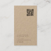 QRシンプルコード付きエレガントフローラ名刺 名刺 (裏面)