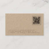 QRシンプルコード付きエレガントフローラ名刺 名刺 (裏面)
