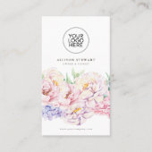 QRシンプルコード付きエレガントフローラ名刺 名刺 (正面)