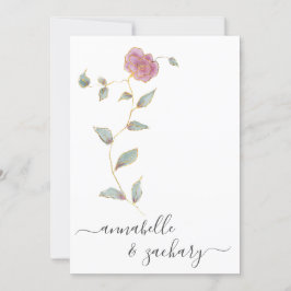 *~* QRシンプルバラRSVP金ゴールドグリッターAR12結婚s 招待状