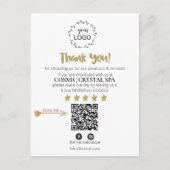 *~* QRシンプルミニマルロゴの確認ありがとうAP8 ポストカード (正面)