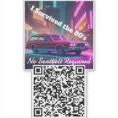 QRシール – シートベルトなし シール (正面)