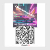 QRシール – シートベルトなし シール (シート)