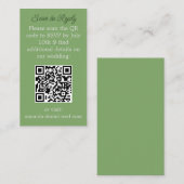 QRスキャンカード付きRSVP プレイスカード (正面/裏面)