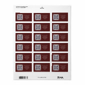 QRスキャンコード – 日付の招待状に救対するシール ラベル (フルシート)