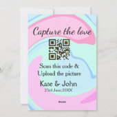 QRスキャン大理石ピンクブルーミックスを追加する愛をキャプチャ シーズンカード (裏面)