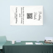 QRスキャン誕生日パーティー詳細モダン15誕生日 横断幕 (トレードショー)