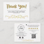 *~* QRスクロ華美ールありがとうロゴレビューAP8 エンクロージャーカード (正面/裏面)