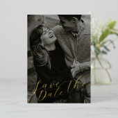 QRスタイリッシュで日付を保存 箔招待状 (立ち正面)