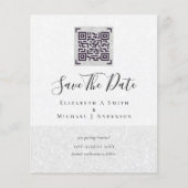 QRスモダンキャンのコー結婚ドの日救付招待状 (正面)