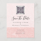 QRスモダンキャンのコー結婚ドの日救付招待状 (正面)