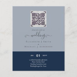 QRスモダンキャンのコー結婚ドの日救付招待状 チラシ